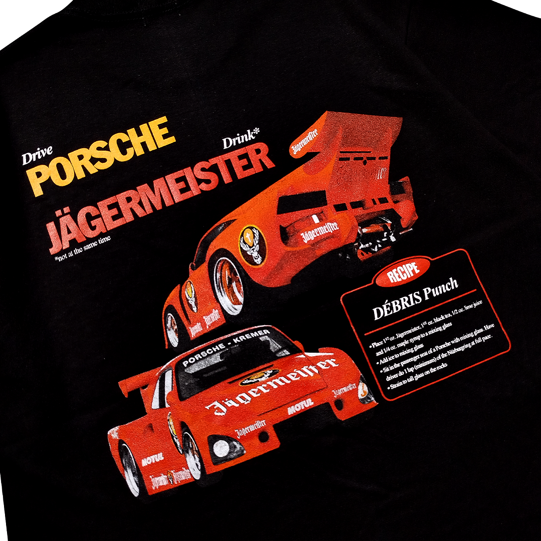 DÉBRIS APPAREL – Porsche 953 K3 Jägermeister Box Tee | UNISEX Heavy Weight Cotton