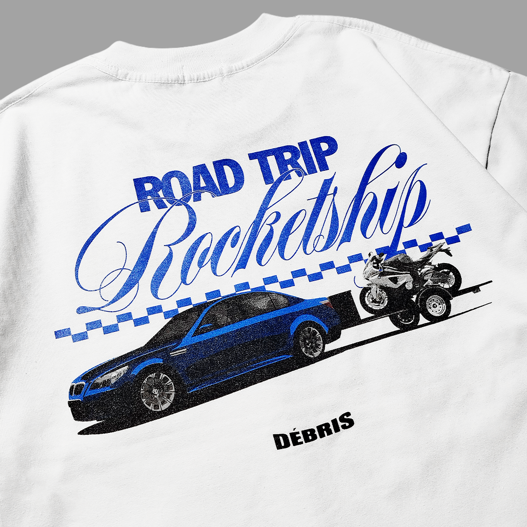DÉBRIS APPAREL – BMW Road Trip Rocketship Box Tee