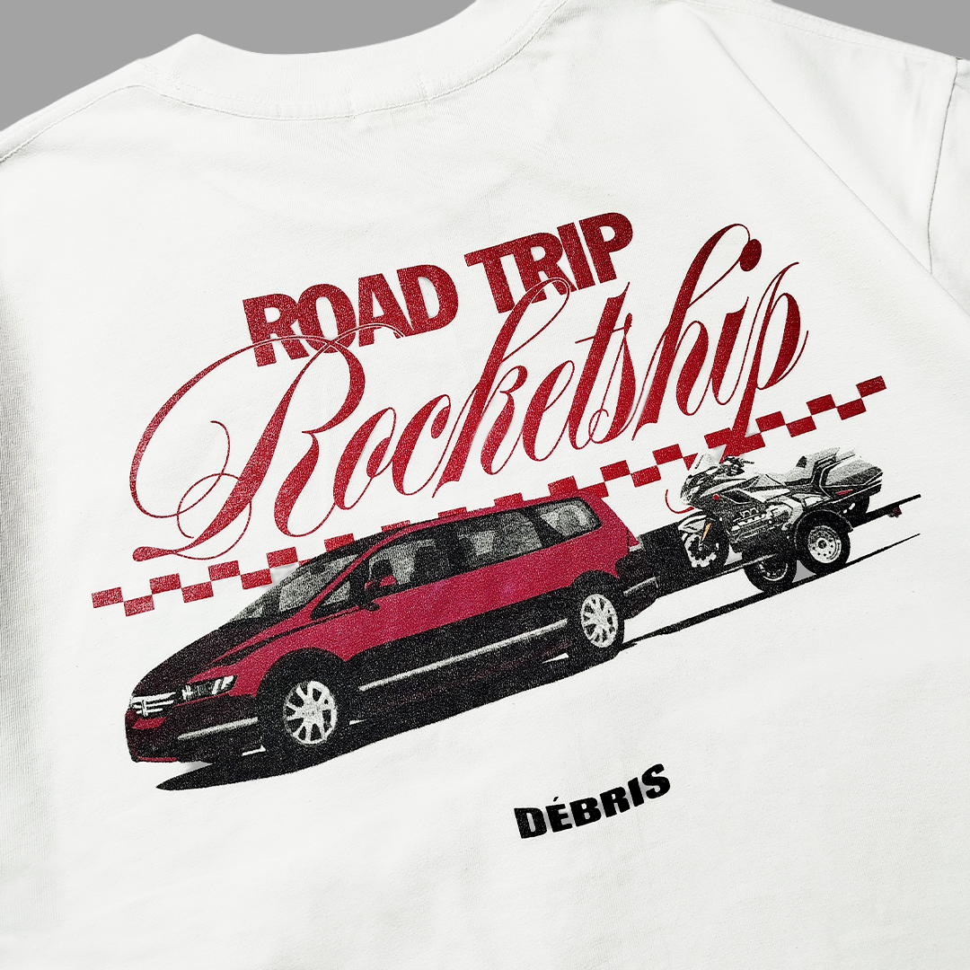 DÉBRIS APPAREL – Honda Road Trip Rocketship Box Tee