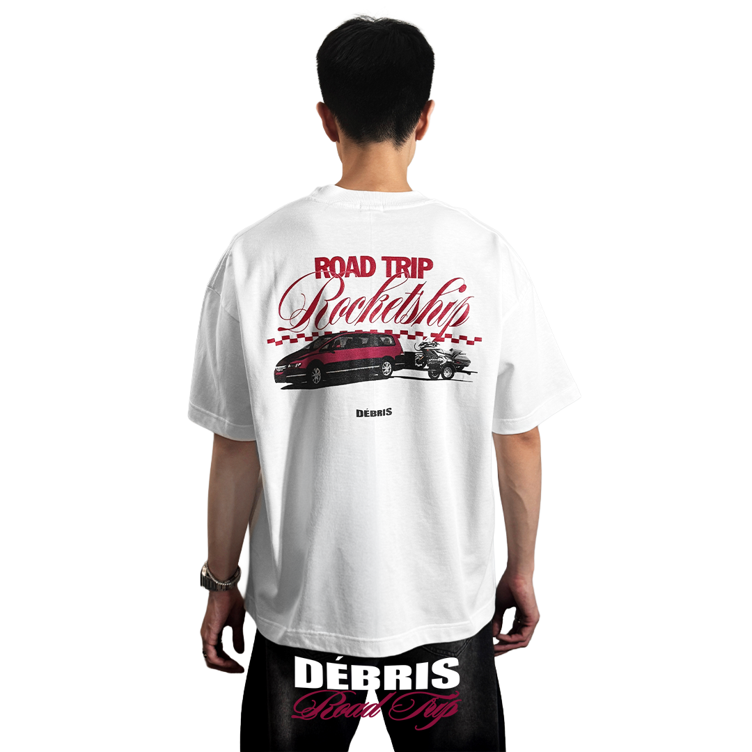 DÉBRIS APPAREL – Honda Road Trip Rocketship Box Tee