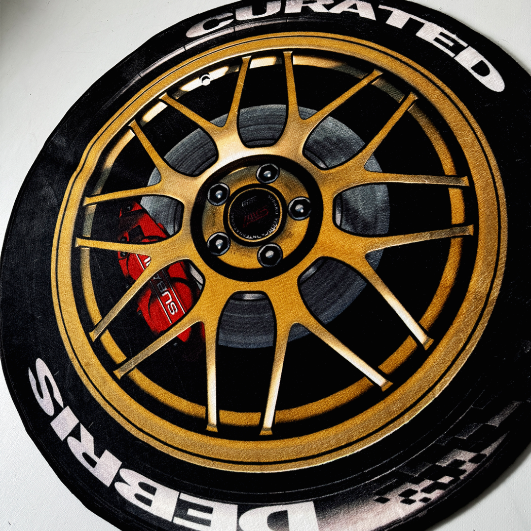 DÉBRIS CURATED — Subaru 22B BBS RG Rug — 100cm Round