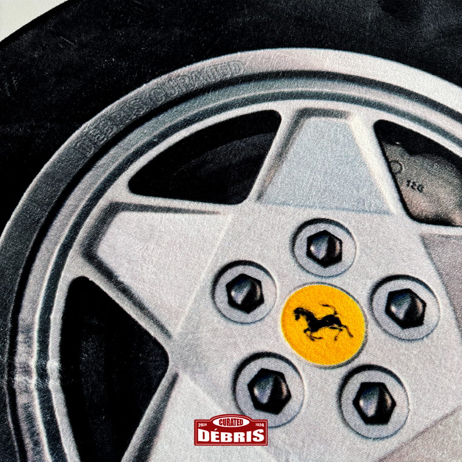 DÉBRIS CURATED — Testarossa OEM Wheel Rug — 100cm Round